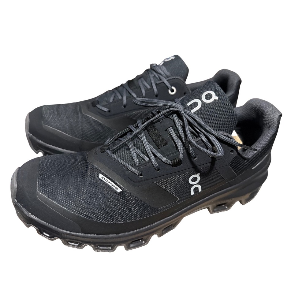 On Running Cloudventure Waterproof Mens Black Trail Running Shoes 32.99253 Sz. 8